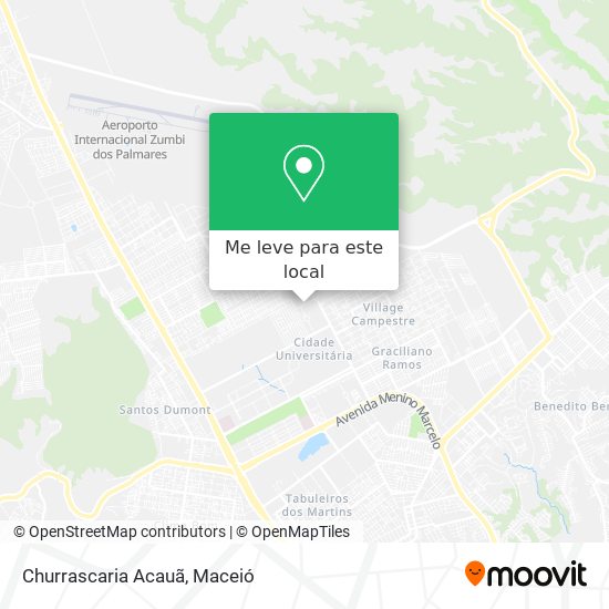 Churrascaria Acauã mapa