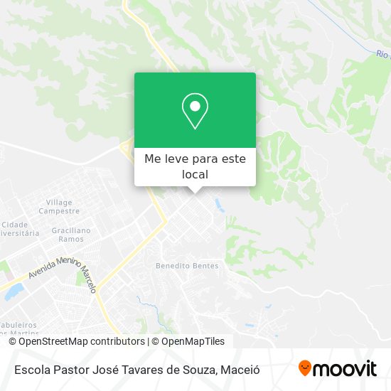 Escola Pastor José Tavares de Souza mapa