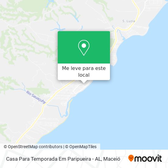 Casa Para Temporada Em Paripueira - AL mapa