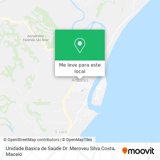 Unidade Básica de Saúde Dr. Meroveu Silva Costa mapa