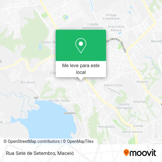 Rua Sete de Setembro mapa
