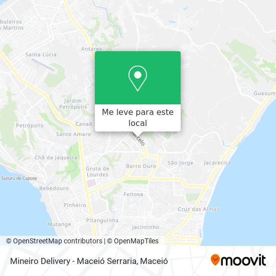 Mineiro Delivery - Maceió Serraria mapa