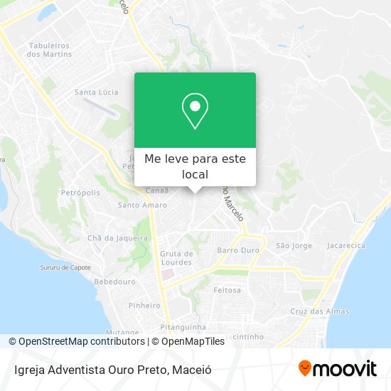 Igreja Adventista Ouro Preto mapa