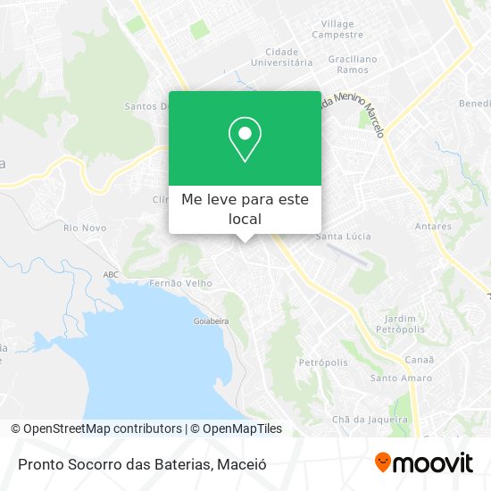 Pronto Socorro das Baterias mapa