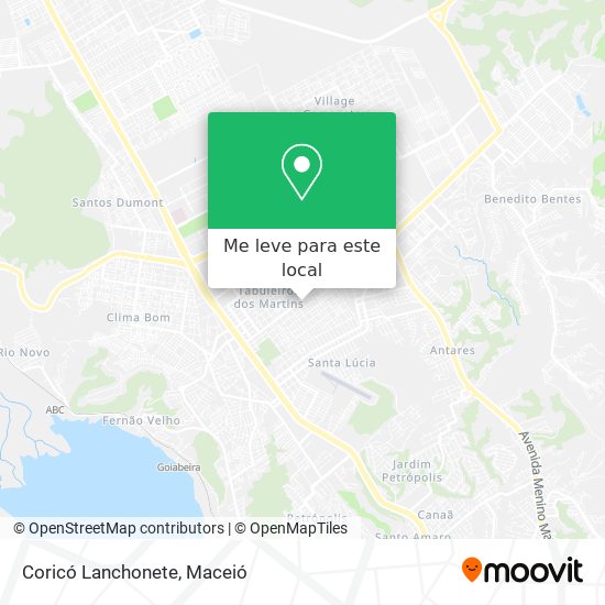 Coricó Lanchonete mapa