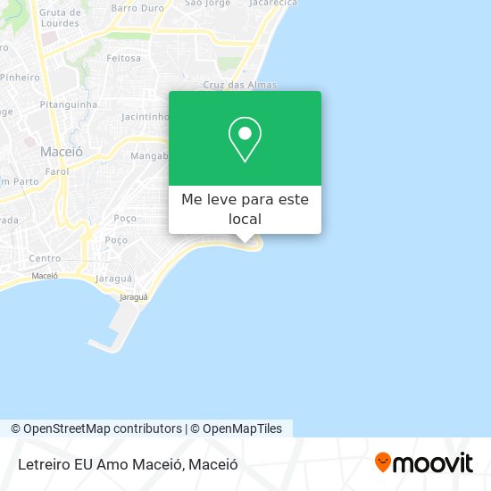 Letreiro EU Amo Maceió mapa