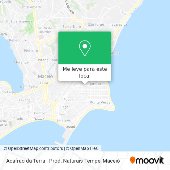 Acafrao da Terra - Prod. Naturais-Tempe mapa