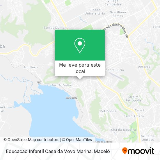 Educacao Infantil Casa da Vovo Marina mapa