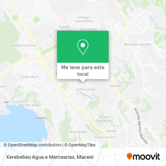 Xerebebeu Agua e Mercearias mapa