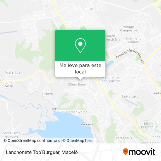 Lanchonete Top'Burguer mapa