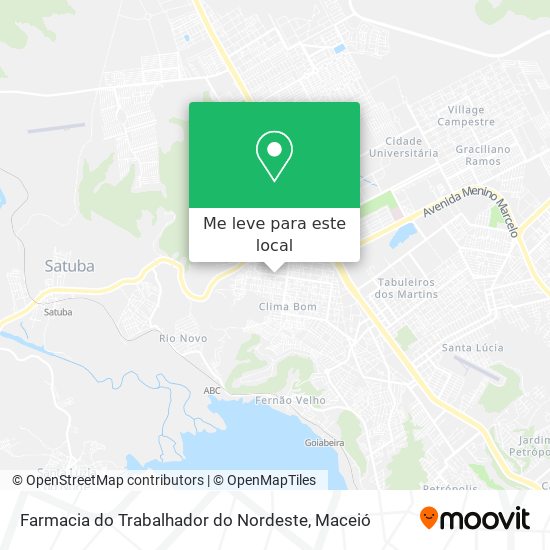 Farmacia do Trabalhador do Nordeste mapa