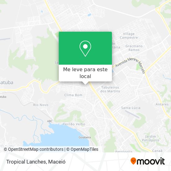 Tropical Lanches mapa