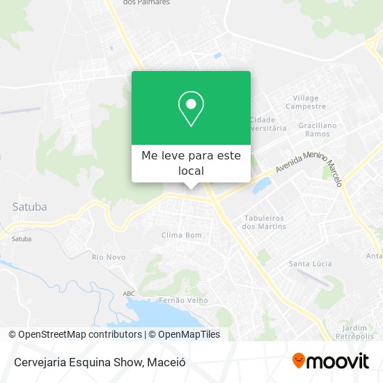 Cervejaria Esquina Show mapa
