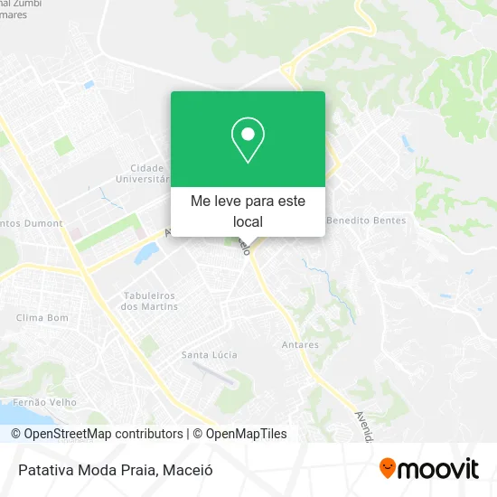 Patativa Moda Praia mapa