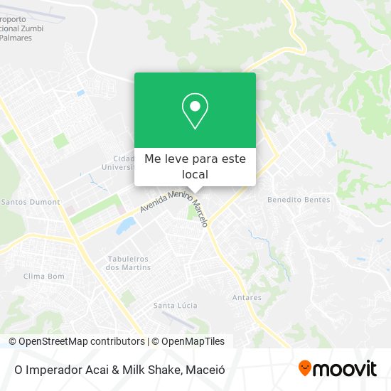 O Imperador Acai & Milk Shake mapa
