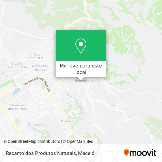 Recanto dos Produtos Naturais mapa