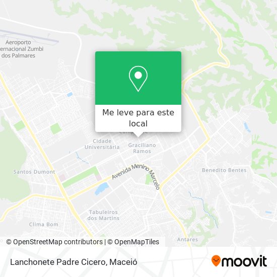 Lanchonete Padre Cicero mapa