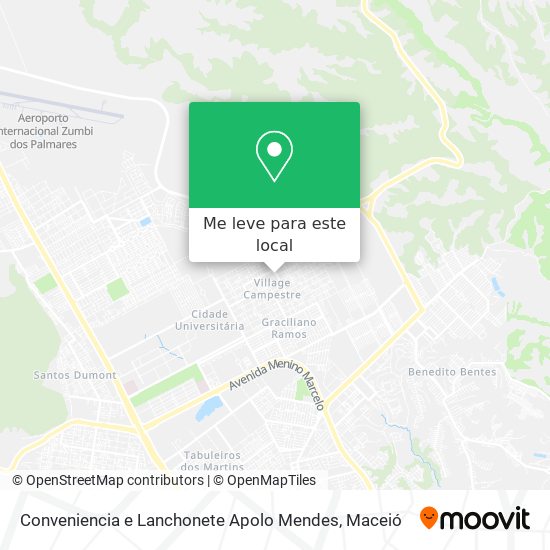 Conveniencia e Lanchonete Apolo Mendes mapa