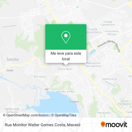 Rua Monitor Walter Gomes Costa mapa