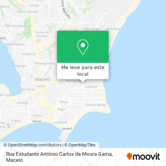 Rua Estudante Antônio Carlos de Moura Gama mapa