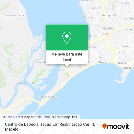 Centro de Especializacao Em Reabilitação Cer III mapa