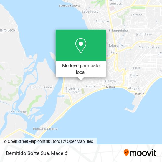 Demitido Sorte Sua mapa