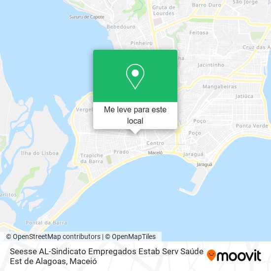 Seesse AL-Sindicato Empregados Estab Serv Saúde Est de Alagoas mapa