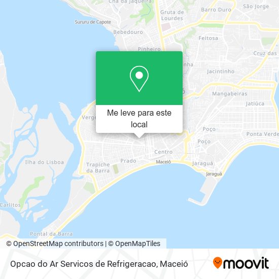 Opcao do Ar Servicos de Refrigeracao mapa