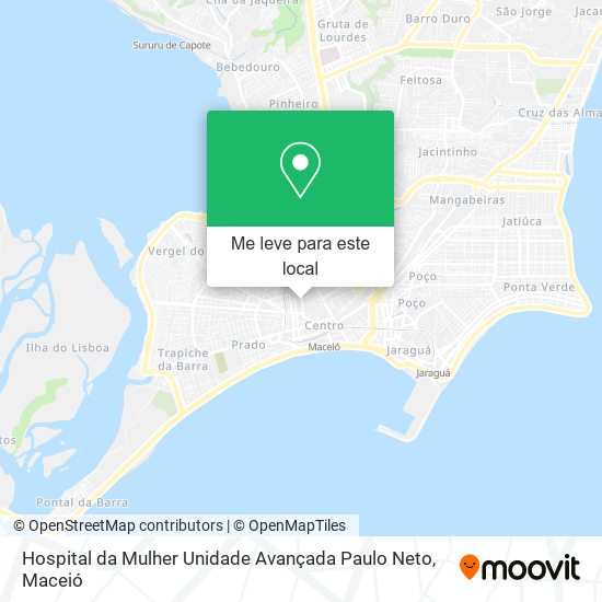 Hospital da Mulher Unidade Avançada Paulo Neto mapa