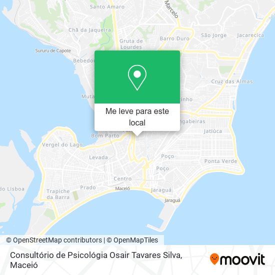 Consultório de Psicológia Osair Tavares Silva mapa