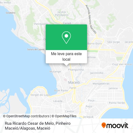 Rua Ricardo Cesar de Melo, Pinheiro Maceió / Alagoas mapa