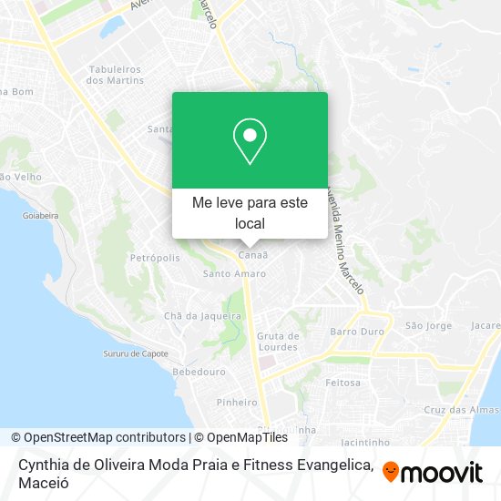 Cynthia de Oliveira Moda Praia e Fitness Evangelica mapa