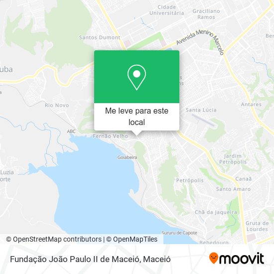 Fundação João Paulo II de Maceió mapa