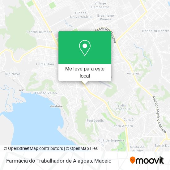 Farmácia do Trabalhador de Alagoas mapa