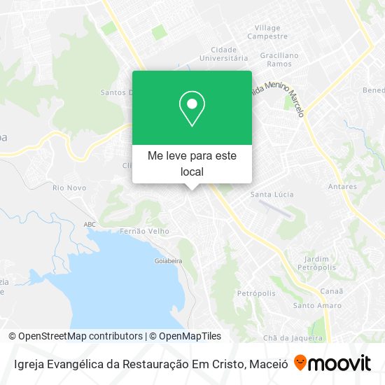 Igreja Evangélica da Restauração Em Cristo mapa