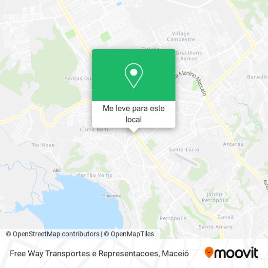 Free Way Transportes e Representacoes mapa
