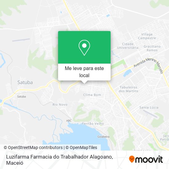 Luzifarma Farmacia do Trabalhador Alagoano mapa