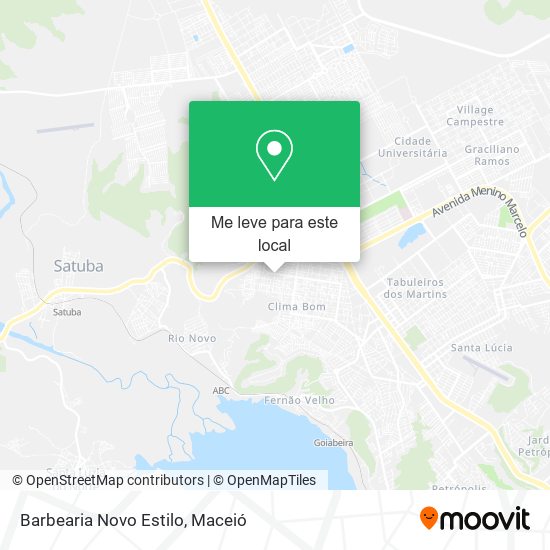Barbearia Novo Estilo mapa
