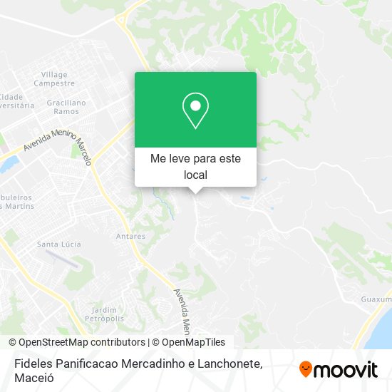 Fideles Panificacao Mercadinho e Lanchonete mapa