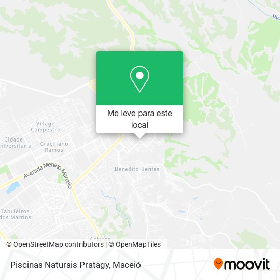 Piscinas Naturais Pratagy mapa