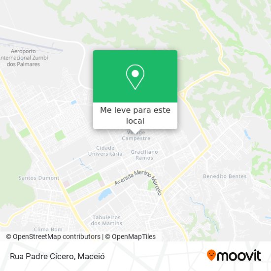 Rua Padre Cícero mapa