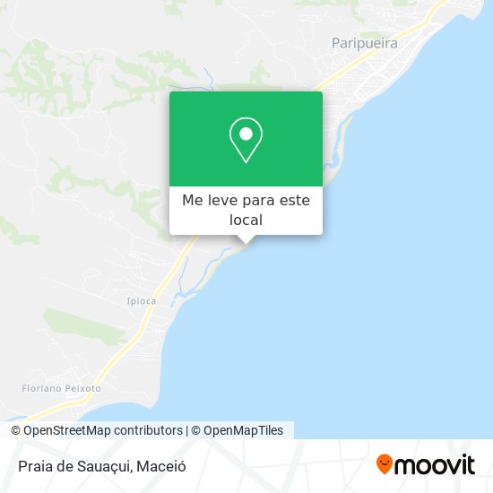 Praia de Sauaçui mapa