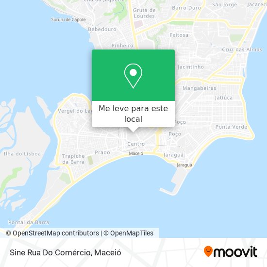 Sine Rua Do Comércio mapa