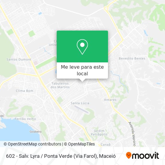 602 - Salv. Lyra /  Ponta Verde (Via Farol) mapa