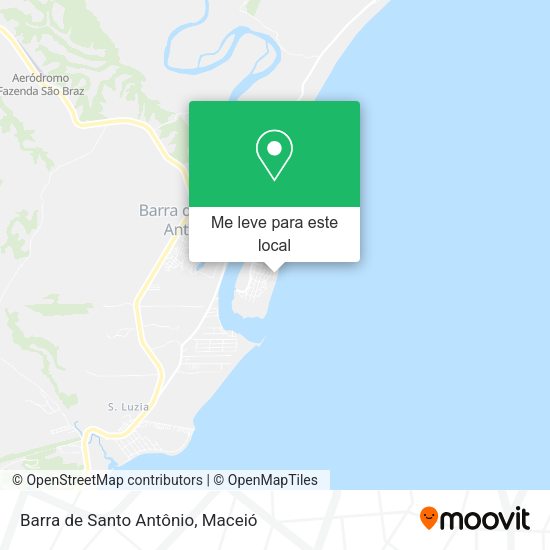Barra de Santo Antônio mapa