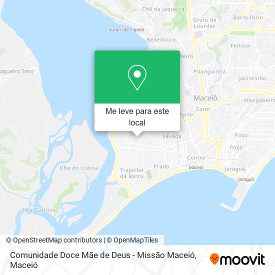 Comunidade Doce Mãe de Deus - Missão Maceió mapa