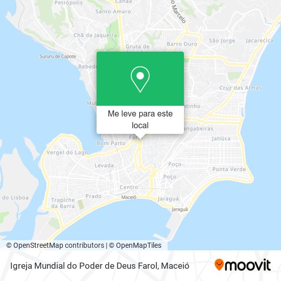 Igreja Mundial do Poder de Deus Farol mapa