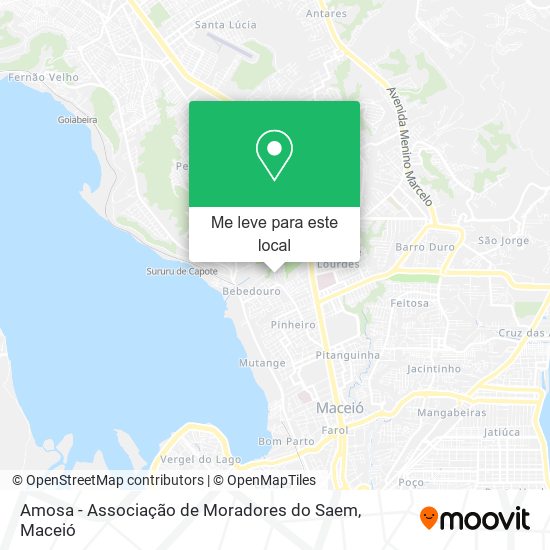 Amosa - Associação de Moradores do Saem mapa