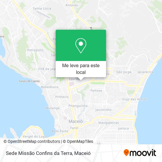 Sede Missão Confins da Terra mapa
