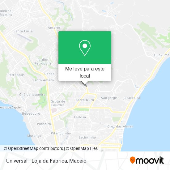 Universal - Loja da Fábrica mapa